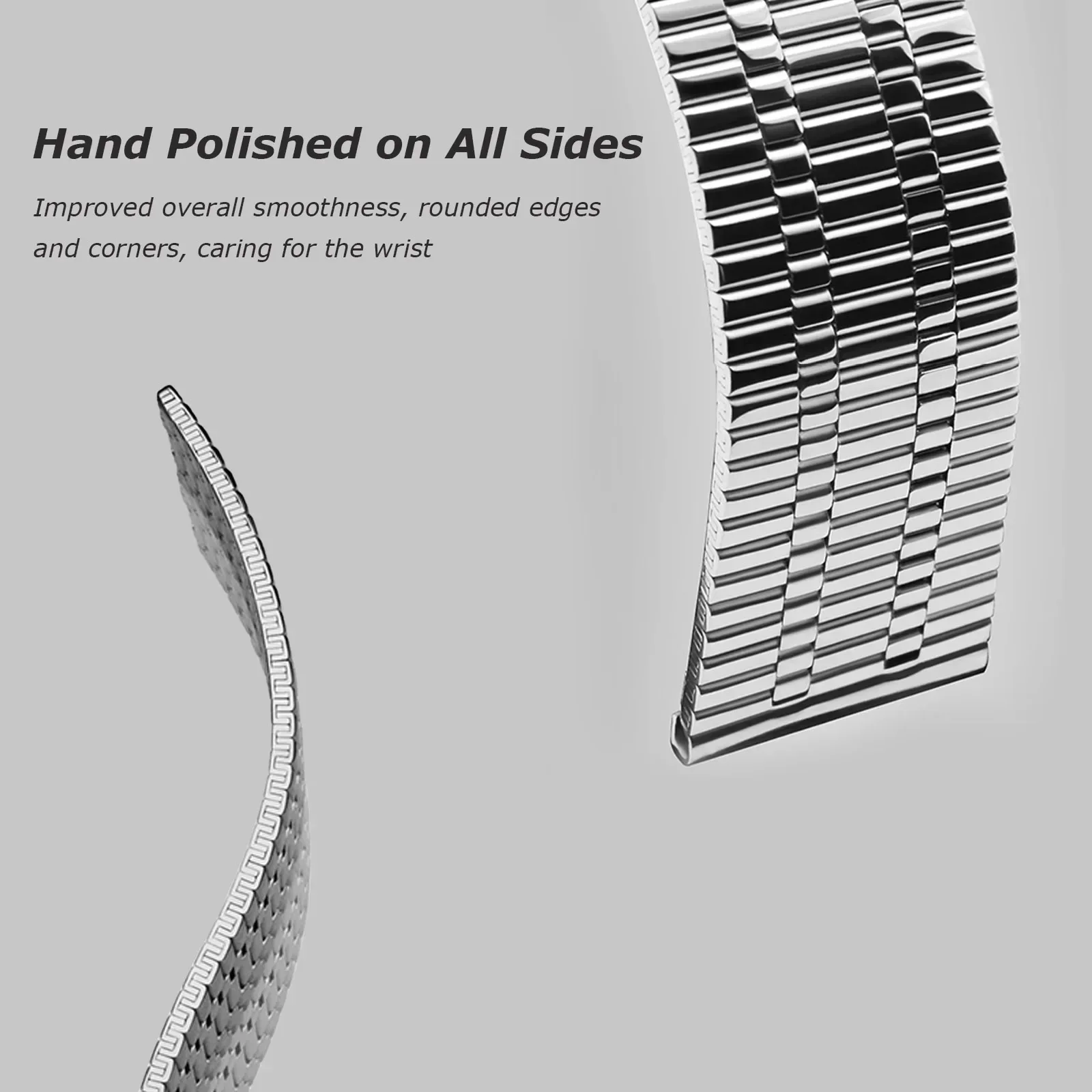 Correa de Metal de 20mm/22mm para Amazfit GTS/2/2e/3/4/GTS 4 2 Mini/GTR 47mm/GTR2/3/4/Pro, pulsera de acero inoxidable Amazfit Bip 6 5 - imagen 5