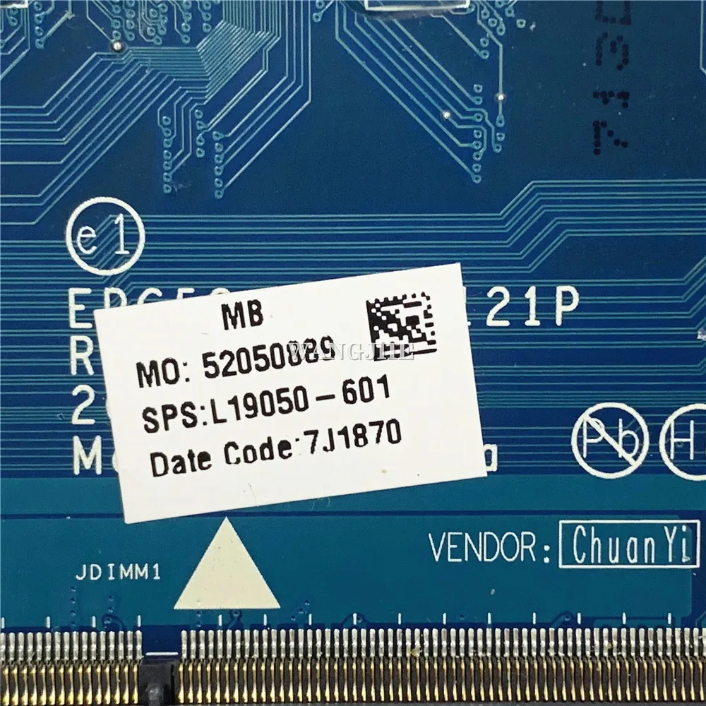 L19050-601 L19050-001 para placa base de ordenador portátil HP 15-BS EPG52 LA-G121P con CPU SR3RZ N5000 DDR4 100% en funcionamiento - imagen 3