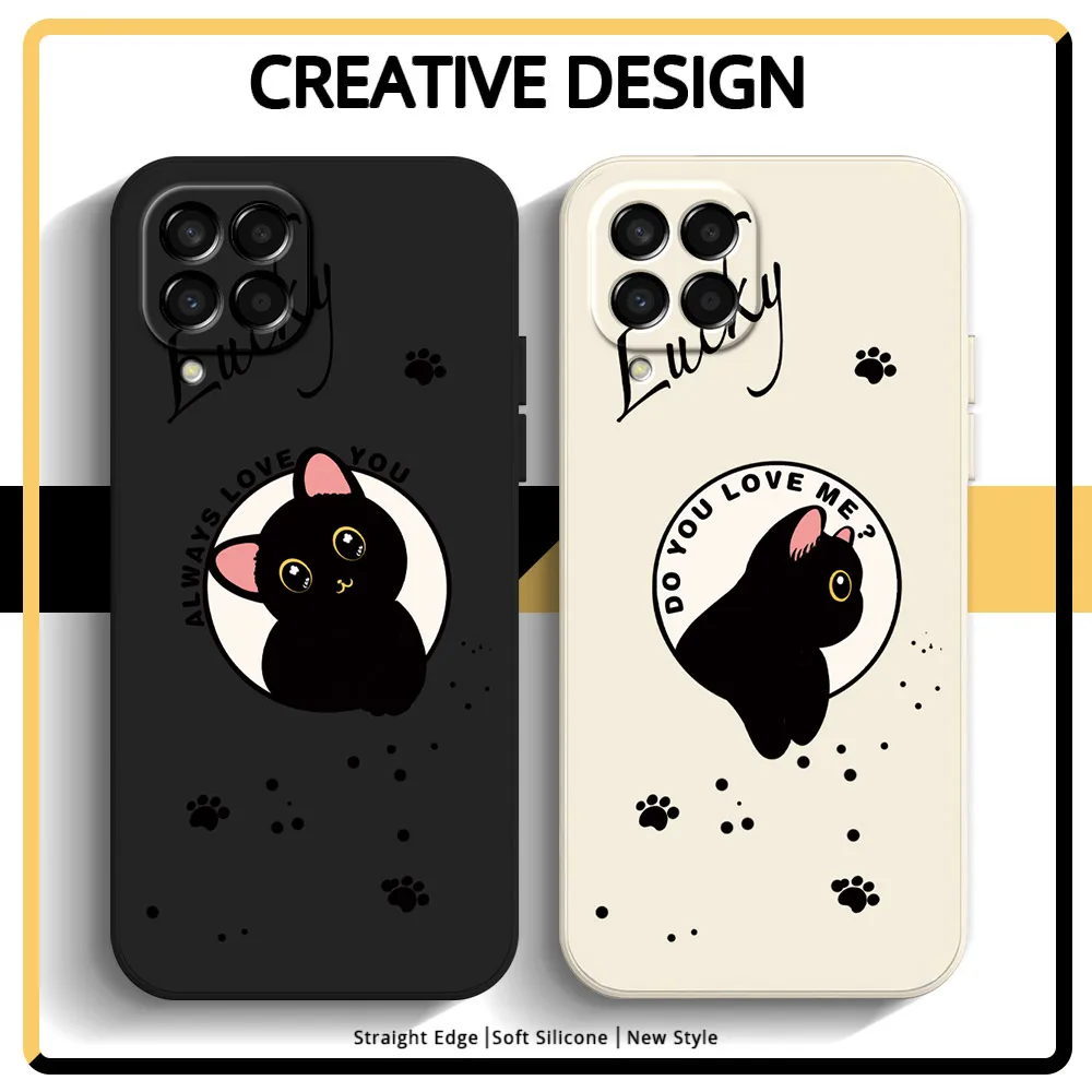 Funda trasera de silicona blanda a prueba de golpes con dibujos animados para Samsung Galaxy M54, M52, M53, M33, M32, M14, M13, F54, 5G, M22, M12, Jump2, 3