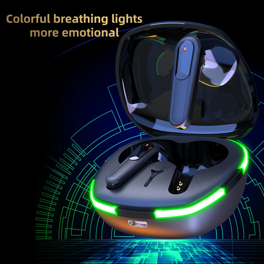 Auriculares inalámbricos con Bluetooth, cascos TWS con micrófono estéreo deportivos, intrauditivos con Control táctil, Larga modo de reposo, llamadas HD, juego - imagen 2