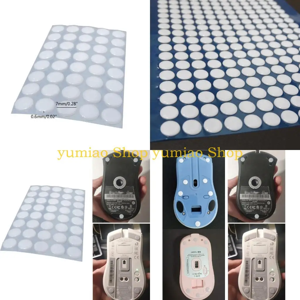 587B 40 Uds pegatina para los pies del ratón patines borde redondo para ratones G1 MX300 100 M210 M-180