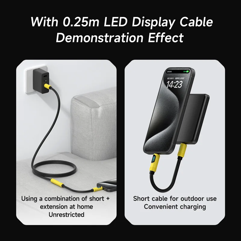 Hagibis Cable de extensión USB C tipo C macho a hembra PD 240W Cable de carga rápida transferencia de fecha para portátiles iPhone 17 píxeles MacBook - imagen 4