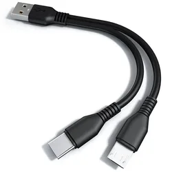 Cable de carga rápida para teléfono móvil, Micro USB tipo C, 2 en 1, para Huaiwei, Samgsung, Xiaomi