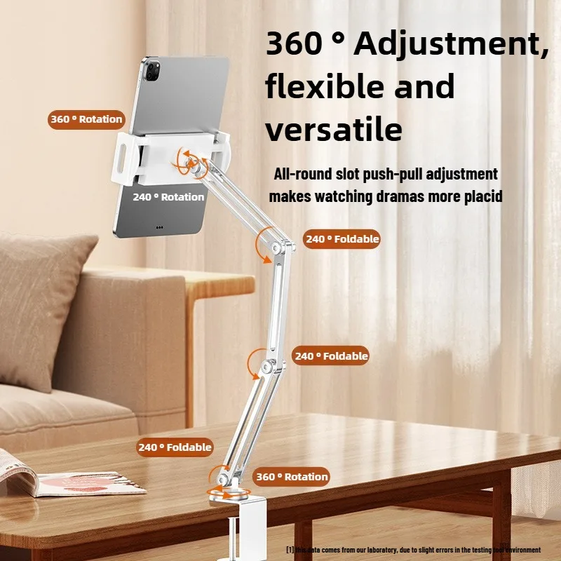 Soporte magnético para tableta para escritorio, soporte ajustable para tableta con soporte de abrazadera, 360 ° Soporte para tableta de aluminio con rotación compatible - imagen 4