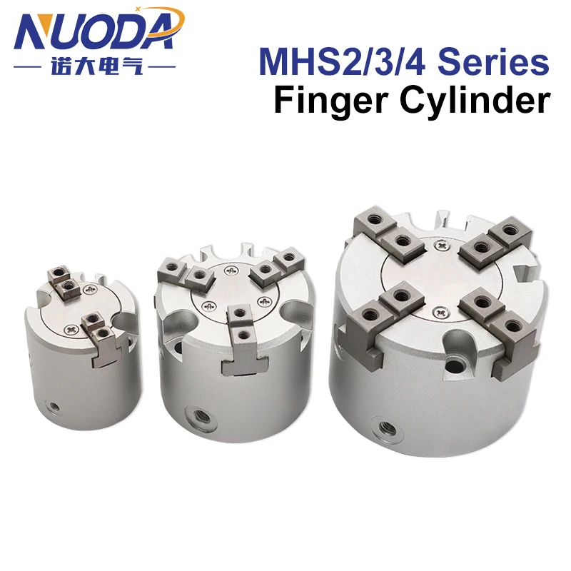 MHS2/MHS3/MHS4-16D/20D/25D/32D/40D/50D serie 2/3/4 dedo pinza neumática reemplazo cilindro de aire giratorio de doble acción - imagen 2