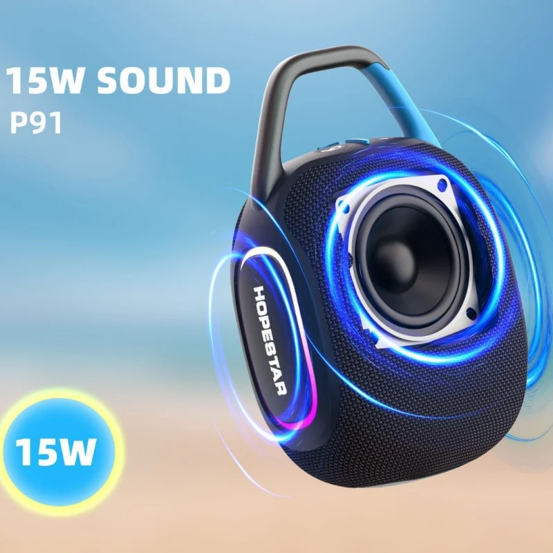 HOPESTAR P91 Altavoz Bluetooth resistente al agua Altavoz portátil inalámbrico con clip para exteriores con reproducción de tarjeta TF para ciclismo Camping Clip5 - imagen 3