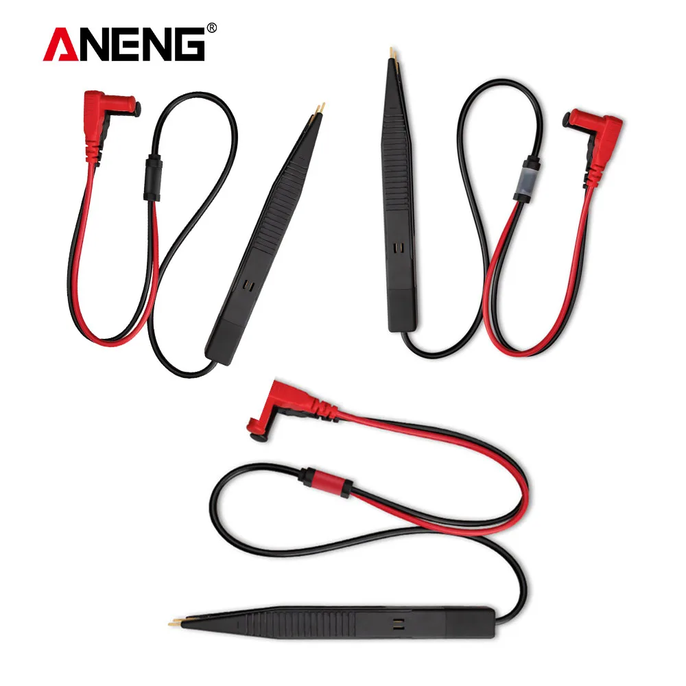 Cables de prueba de Clip de condensador, pinzas SMD de capacitancia ANENG, cables de sonda LCR universales, Clip de inducción/resistencia, accesorios para multímetro