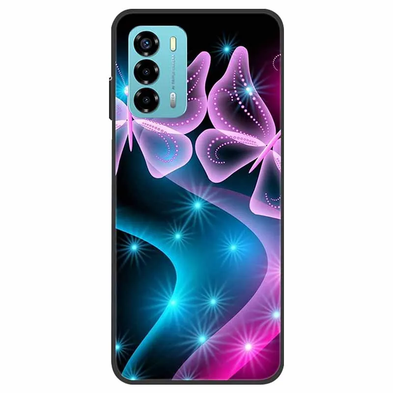 Funda de silicona TPU suave para ZTE Blade V40 Vita, carcasa de mármol negro con flor, parachoques, fundas de teléfono para ZTE V 40 Vita / Blade V40 Vita - imagen 4