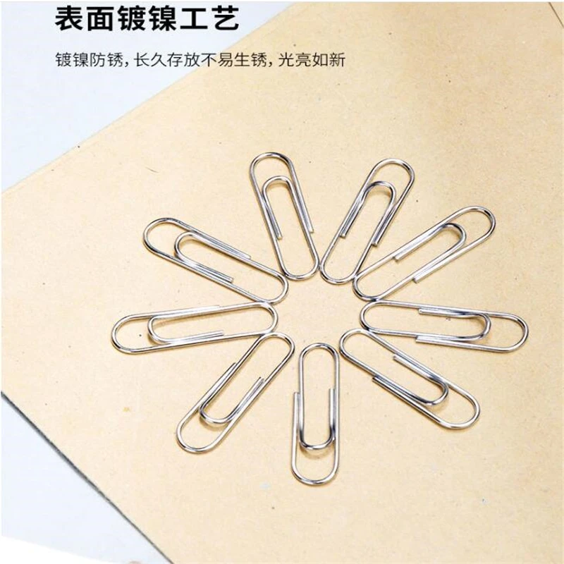 50 Uds Clips carpeta marcapáginas papelería tipo Metal Clip de papel niquelado Pin fijo papelería escuela suministros de oficina - imagen 4