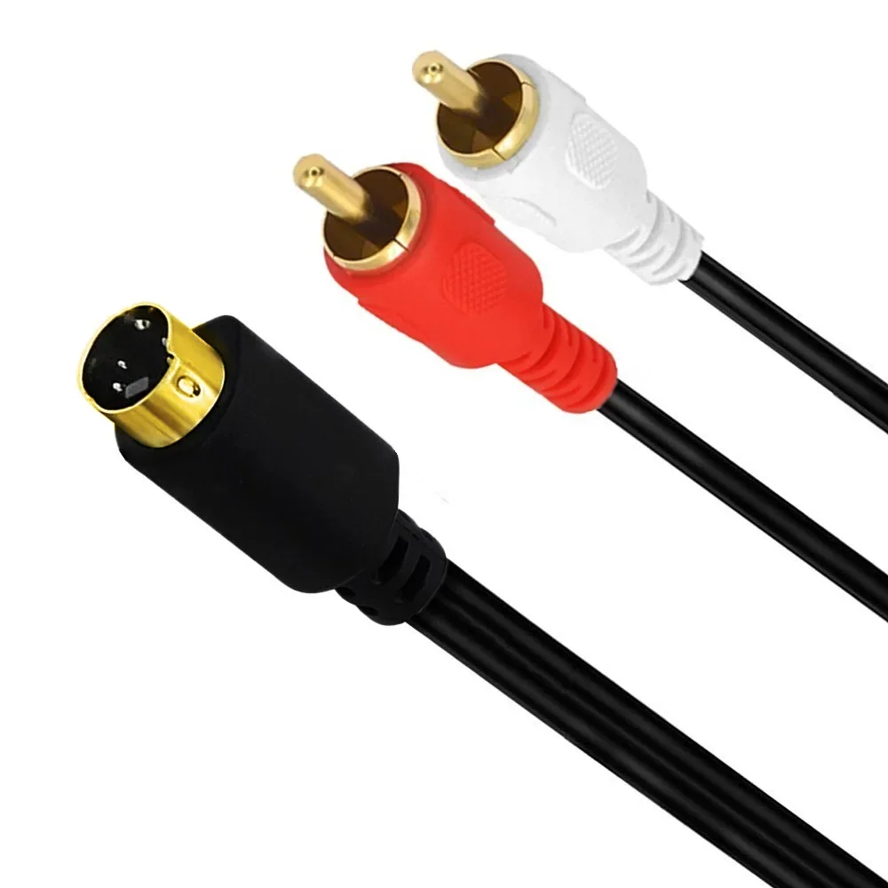 S-Video Cables de audio de 4 pines a 2 RCA Combo cable macho SVideo de 4 pines, chapado en oro 0,25 m 1,5 m - imagen 3