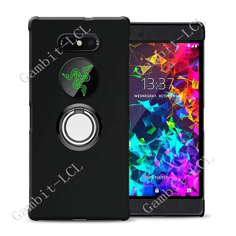 Para Razer Phone 2 Phone2 5,72 "soporte de anillo trasero funda de teléfono silicona suave TPU Original a prueba de golpes