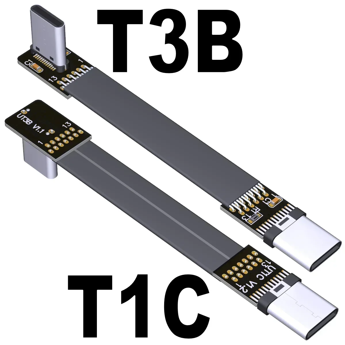 Cable USB-C FFC Extensión 10Gbps Plegable 90° para FPV - imagen 4