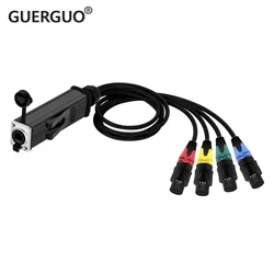 Divisor RJ45 a XLR de 4 canales con conectores de 3 pines