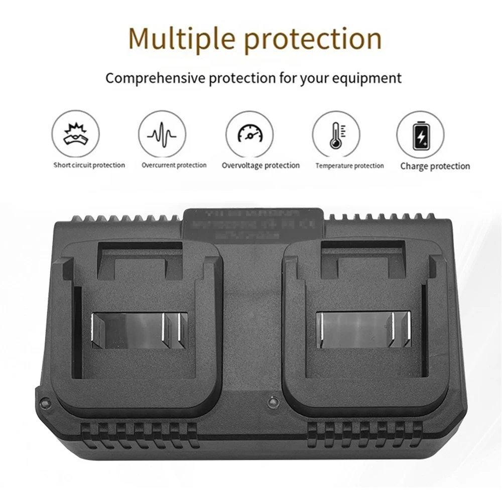 Cargador de batería de doble ranura 3.0A 18V 21V Cargador de batería de iones de litio Compatible con Makita BL1415 BL1815 BL1830 BL1850 - imagen 5