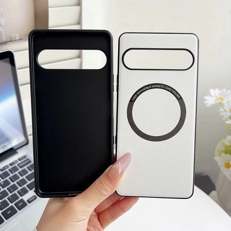 Para Sony Xperia 10 VII funda magnética ELVEV Vintage sensación de piel PU cuero duro PC cubierta de teléfono con succión - imagen 5