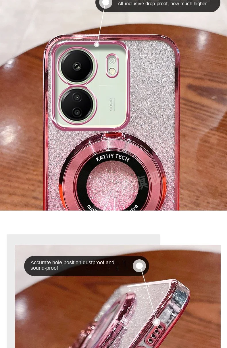 Para Xiaomi POCO C65 funda suave con anillo brillante magnético funda protectora trasera delgada para Xiaomi POCO C31 C65 carcasa de teléfono - imagen 5