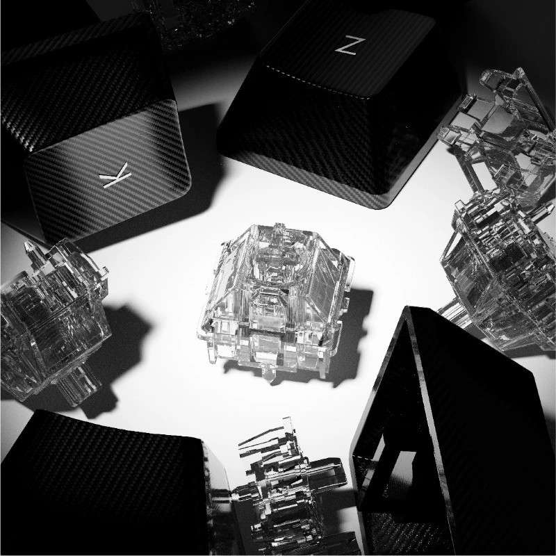 Interruptor lineal extremo magnético de hielo, transparente, personalizado, gatillo de 35g, accesorios de teclado mecánico, interruptores magnéticos de regalo