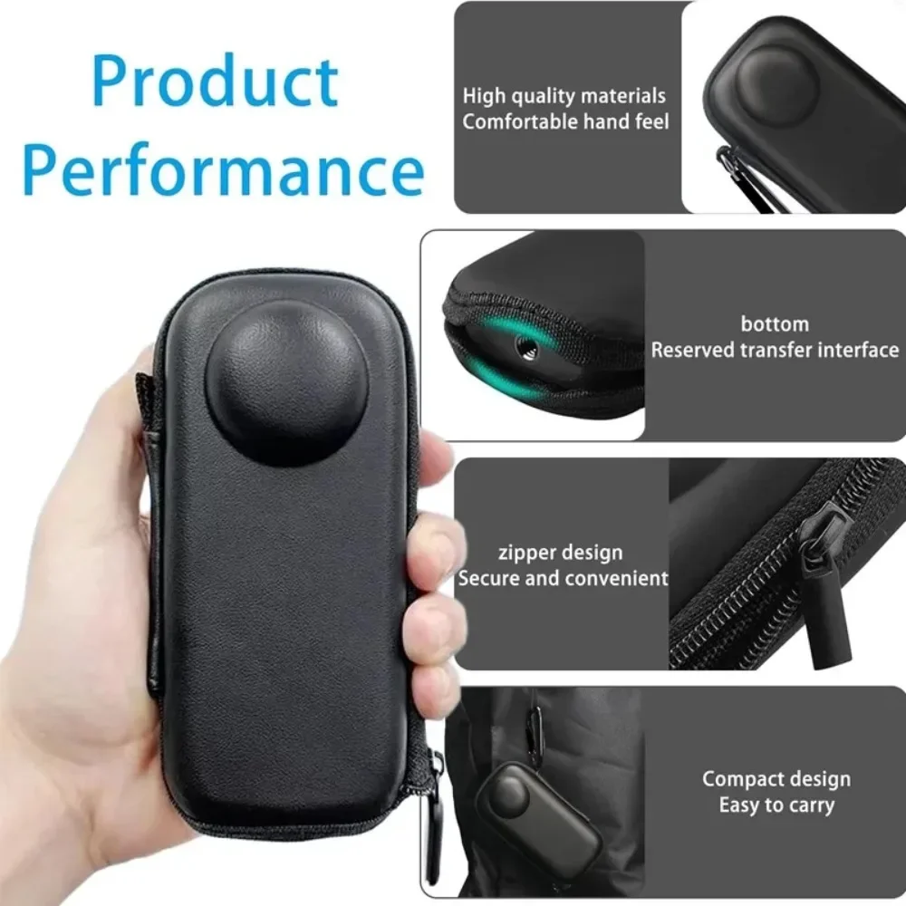 Para Insta 360 X5 X4 Estuche de almacenamiento de transporte antiarañazos portátil de viaje Mini cámara bolsas cubierta Shell para accesorios Insta360 X5 - imagen 2