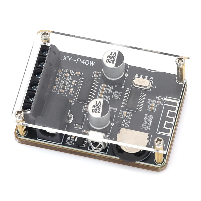 XY-P40W Bluetooth 5,0 placa amplificadora de potencia de audio estéreo 40Wx2 receptor Bluetooth DC 12/24V suministro - imagen 4