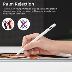 Apple Pencil con inclinación y rechazo de palma para iPad