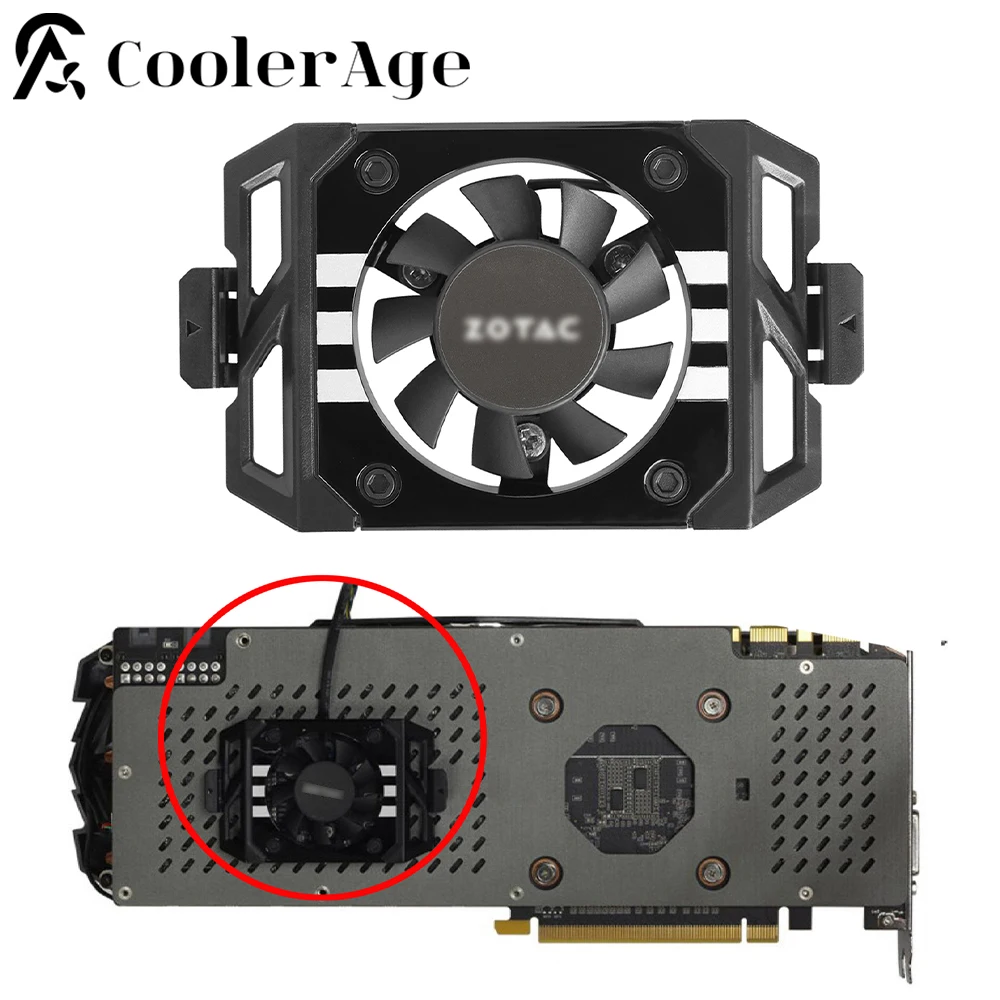 Ventilador de tarjeta de vídeo para Zotac GTX 1060 1070 Ti 1080 PLUS GA41S2L GTX1060 GTX1070Ti GTX1080, Enfriador de placa trasera de tarjeta gráfica - imagen 2