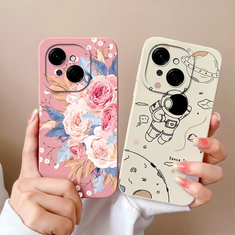 Funda sencilla para Tecno Pop 9/Spark Go 1/Spark Go 2025, funda de teléfono de silicona líquida suave, protección de lente mejorada, fundas traseras - imagen 3