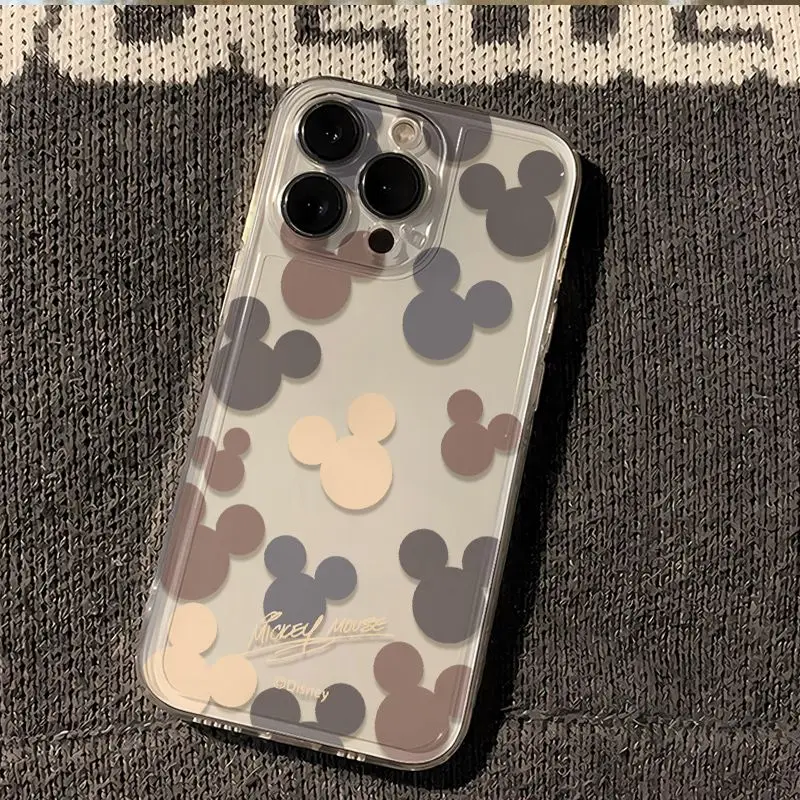 Funda de teléfono de pantalla completa con cabeza de Mickey Mouse de Disney para OPPO Reno 12F 7 11F 10 2F 4 8T 8Z 7Z 6Z 5 F21 Pro Plus 4G 5G TPU suave transparente - imagen 2