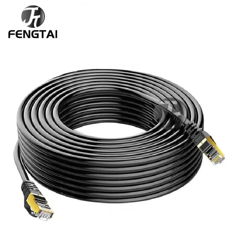 Cable Ethernet FT Cat6 RJ45 Cable Ethernet de alta velocidad resistente Cat 6 Cat5e Cat 5 Cable de red 10M resistente al agua carga directa 23