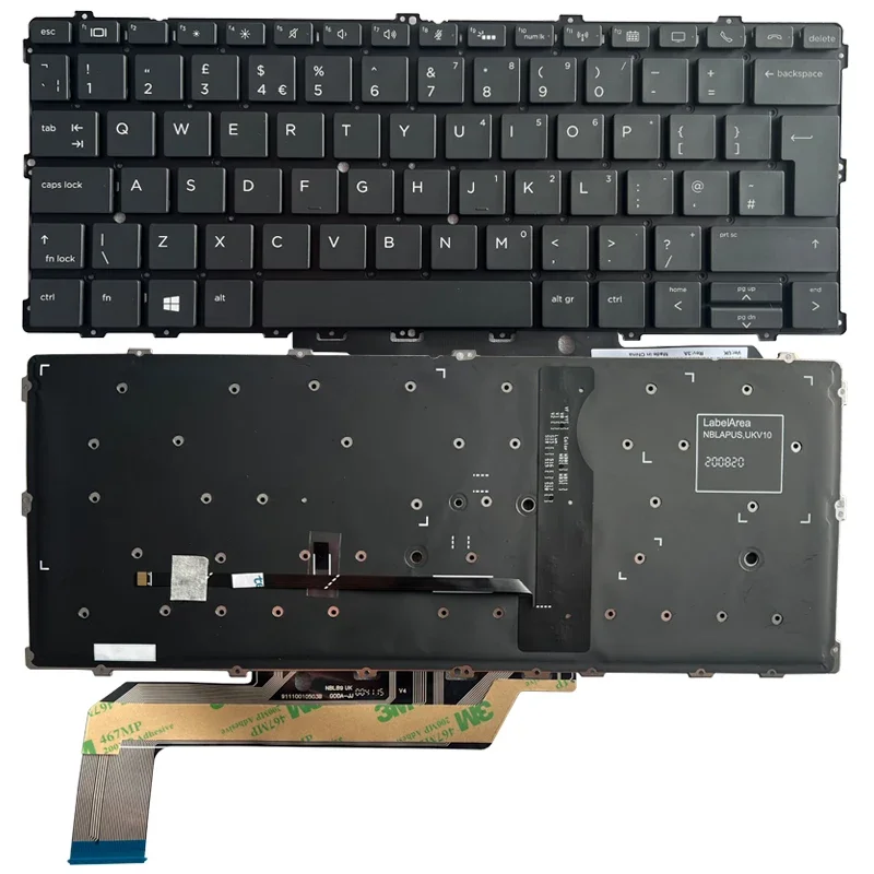 Nuevo para HP EliteBook x360 1030 G2 1030 G3 Series UK teclado retroiluminado para ordenador portátil