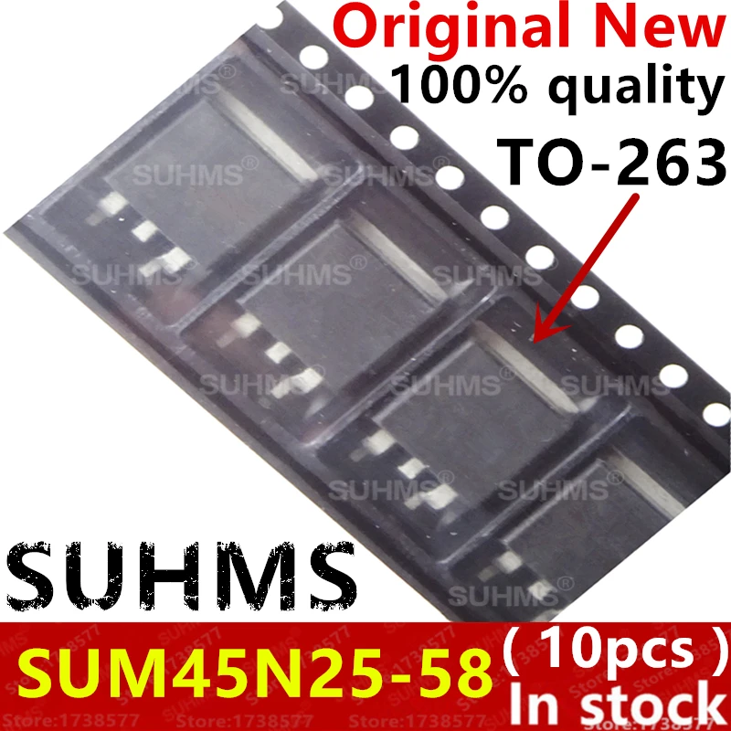Transistor MOSFET SUM45N25 Alta Frecuencia Encapsulado D2PAK