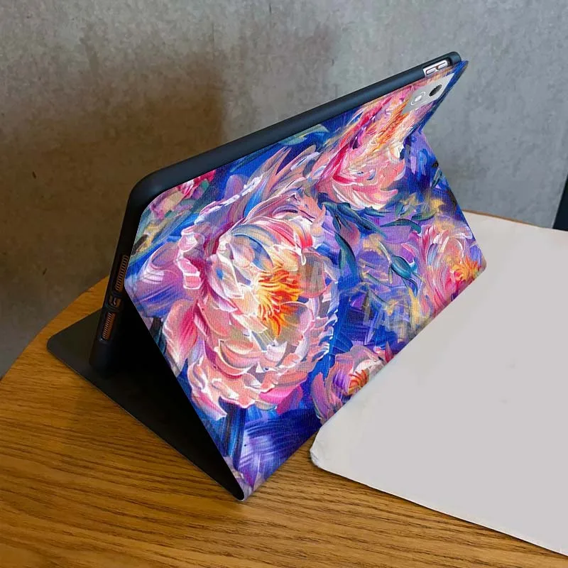 Funda para tableta Lenovo Pad Tab Legion Xiaoxin Y900 Y700 K10 M10 P11 3. a generación, arte floreciente, flores moradas - imagen 4