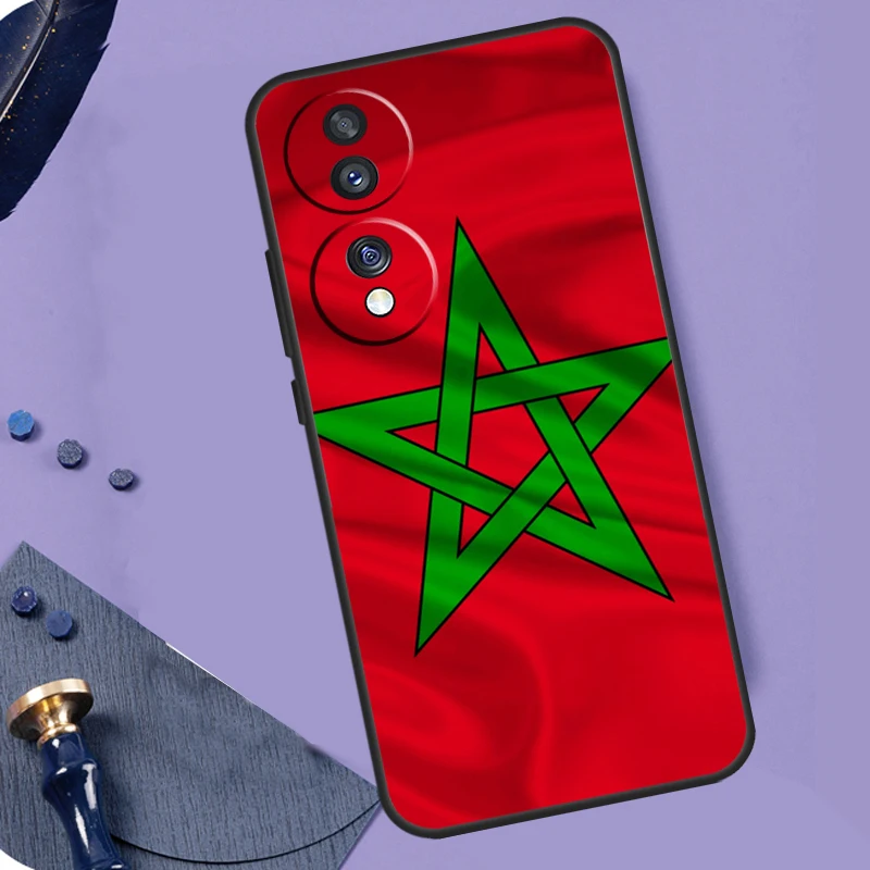 Funda con bandera marroquí de Marruecos para Honor 400 200 Pro 50 70 90 X9a X9b X9c X9d X8a X8b X8c Magic 7 Lite 5 6 8 Pro Coque - imagen 3