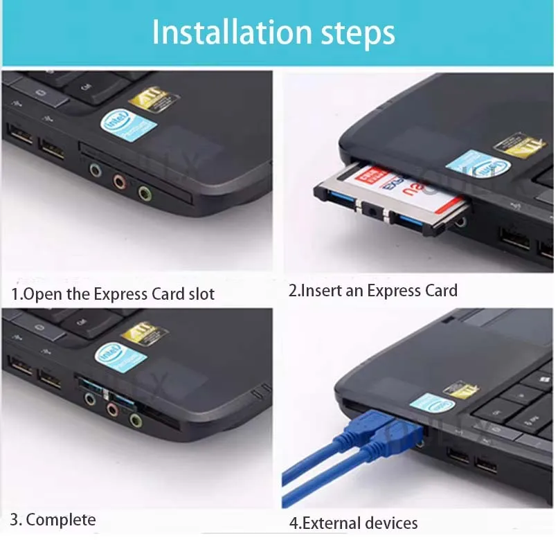 Tarjeta PCI Express de 54mm a USB3.0 oculta en el interior USB 3,0 a Expresscard adaptador convertidor tarjeta de expansión portátil para ordenador PC - imagen 4