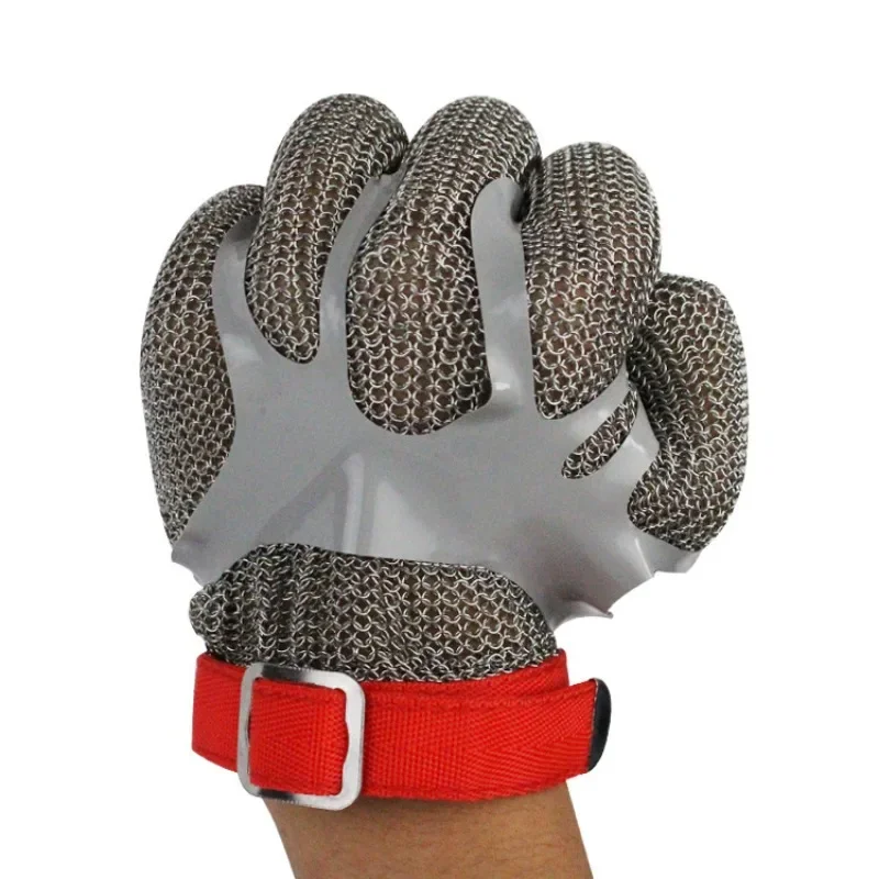 Guantes de trabajo anticorte de 5 niveles, guantes de seguridad de alambre de acero inoxidable, guantes de trabajo resistentes a puñaladas, corte de Metal - imagen 3