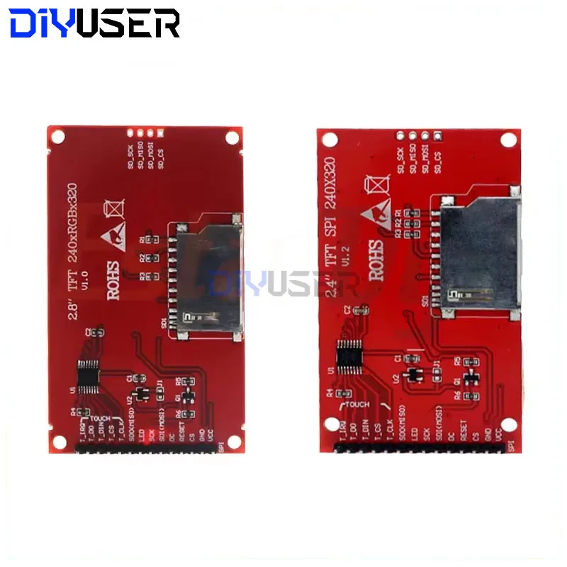 Panel táctil 2,4 2,8 pulgadas SPI TFT LCD ILI9341 Chip controlador módulo de puerto serie con pantalla serie PBC 240x320 SPI con lápiz táctil - imagen 2