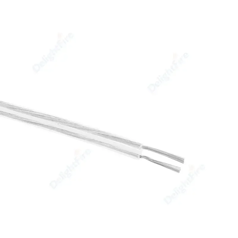 Cable de tira de LED de 2 pines 22/18AWG 12V Cable paralelo transparente para luz de neón LED auriculares altavoz sistema de sonido de Audio micrófono - imagen 5