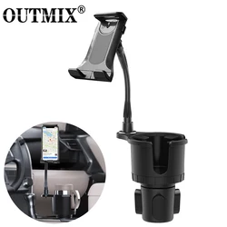 Soporte Tablet Coche 2 en 1 – Portavasos Giratorio 360°