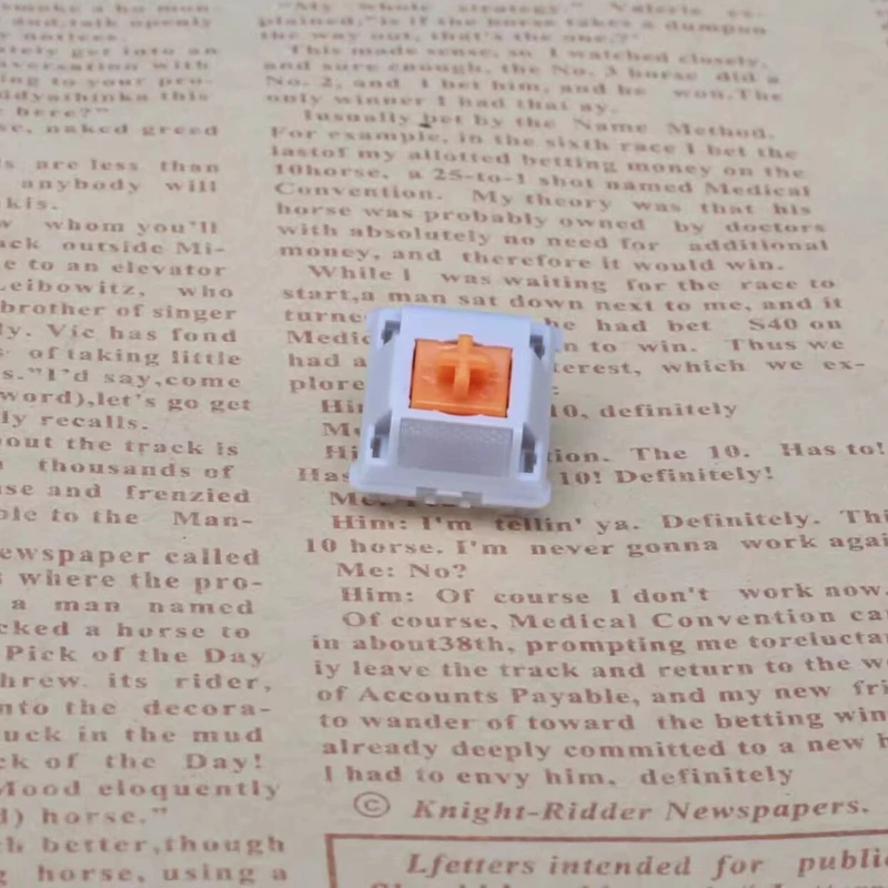 Interruptor Industrial naranja, disparador de 57g, interruptor de párrafo, columna guía de luz de intercambio en caliente personalizada, accesorios de teclado mecánico - imagen 3