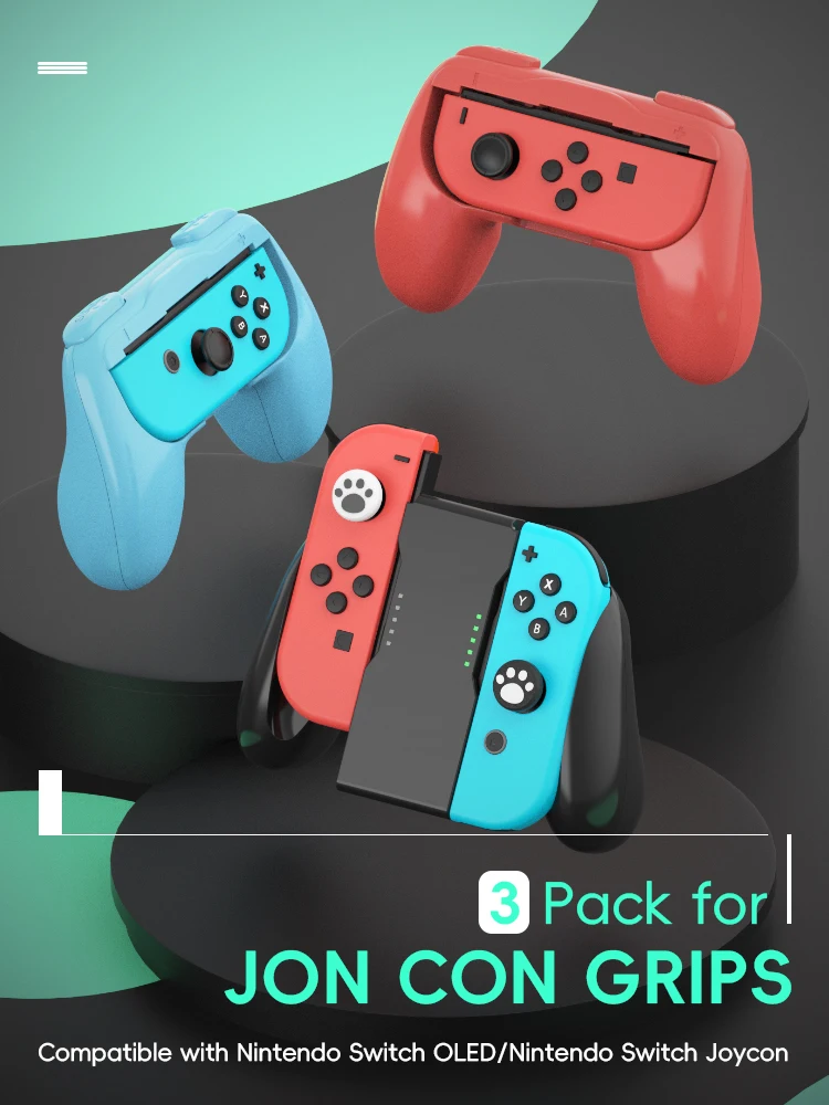 DATA FROG 3 uds soporte Joy-con izquierdo + derecho para Nintendo Switch controlador soporte para Nintendo Switch OLED accesorios de juego - imagen 2