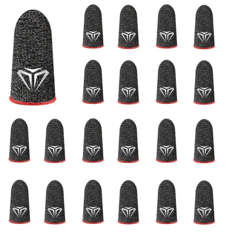 1 par de fundas para los dedos controlador de juegos para teléfono móvil PUBG juego a prueba de sudor pantalla táctil sensible y yemas de los dedos guantes