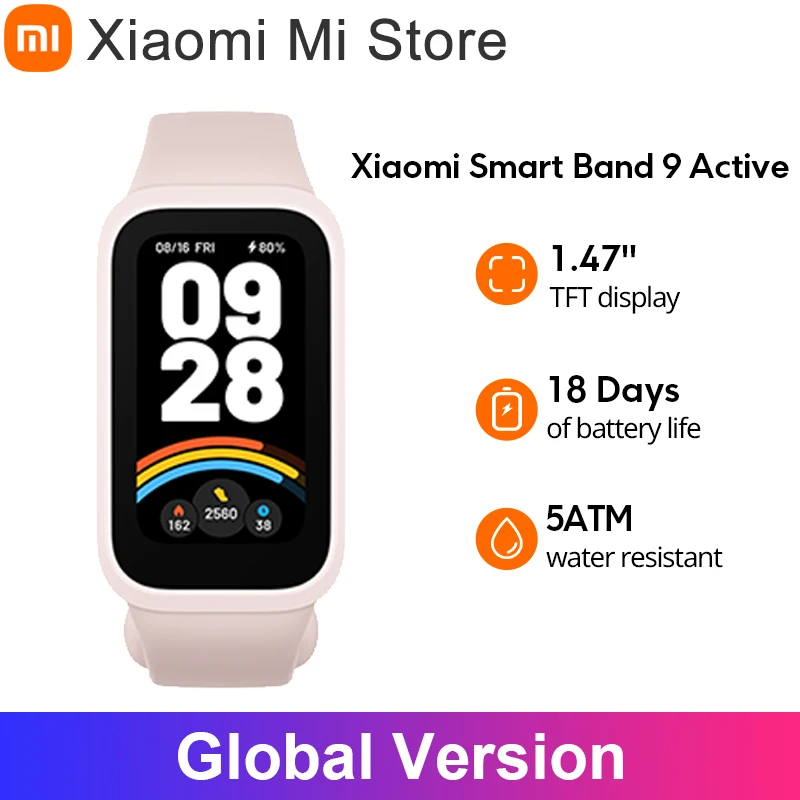 Versión Global Xiaomi Smart Band 9 Modos de vida activa de 18 días Pantalla de 1,47 pulgadas 5ATM Monitoreo de salud y fitness durante todo el día