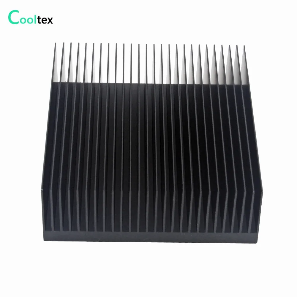 Disipador de calor de aluminio, 90x80x27mm, disipador de calor de radiador negro, enfriador para Chip LED, refrigeración por disipación de calor electrónica - imagen 3