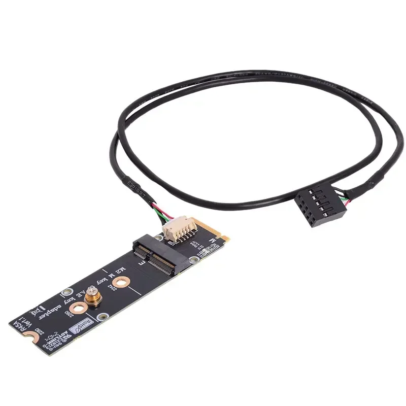 M.2 NVMe M Key 2280 a WiFi A/E Key 2230 tarjeta adaptadora Intel AX210 WiFi Bluetooth tarjeta de red inalámbrica PCI-E 4,0 X2 para QCNCM865 - imagen 5
