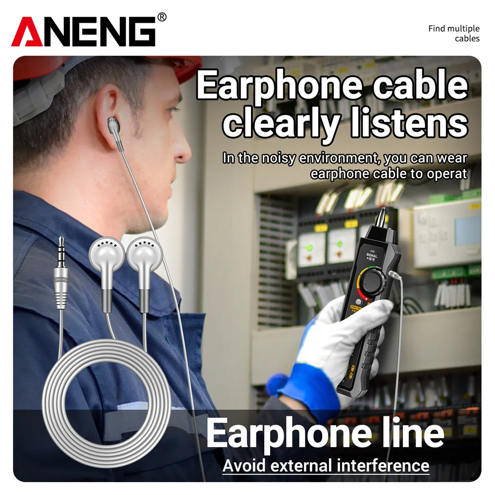 Analizador de Cable de red ANENG M469A RJ45 RJ11, rastreador de cables telefónicos, receptor, buscador de línea, comprobador, herramientas eléctricas de reparación - imagen 5