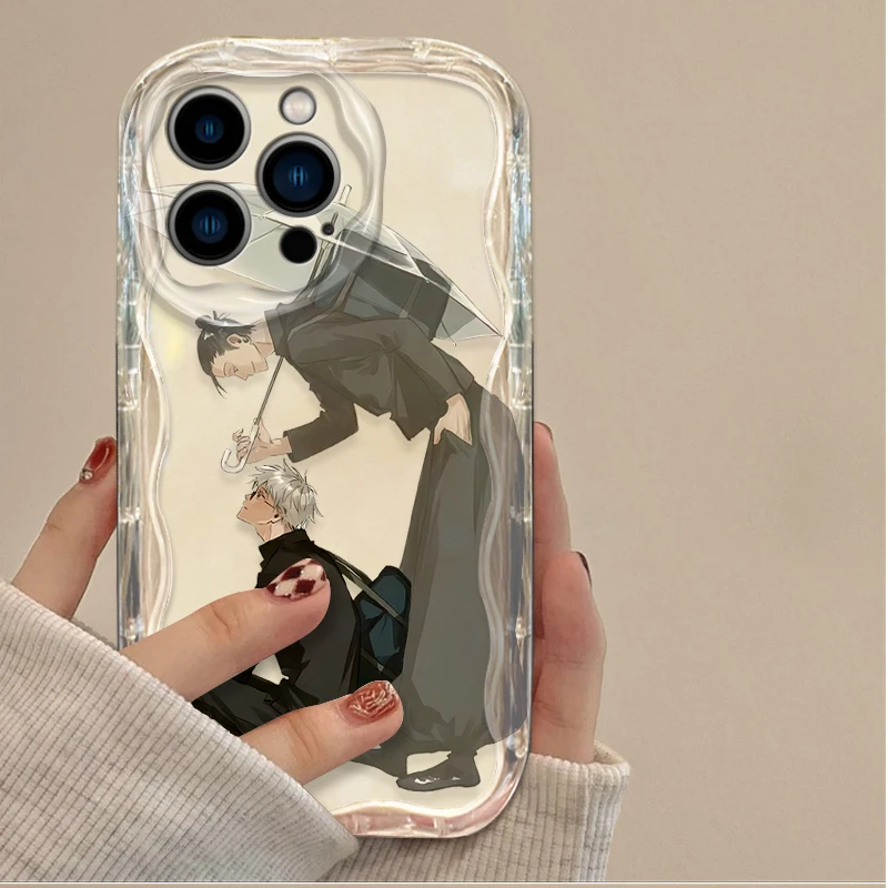 Anime Jujutsu Kaisen 3D Wave funda para iPhone 16 15 14 13 12 11 Pro Max X XR XS 8 7 Plus SE 2020 3D Wave cubierta trasera a prueba de golpes - imagen 4