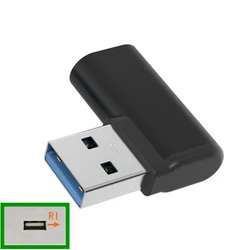 Adaptador USB-C 90° Codo Macho a Hembra USB 3.0 PD para Móvil