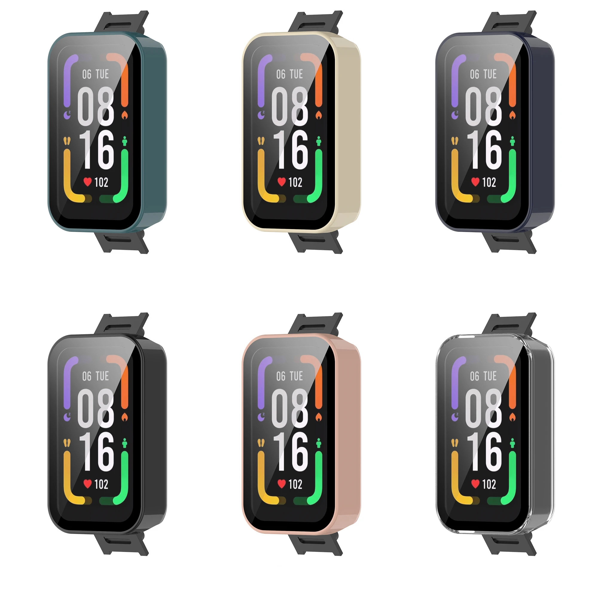 Funda protectora de pantalla para Xiaomi Redmi Band Pro, correa de silicona para pulsera, Correas de reloj - imagen 5