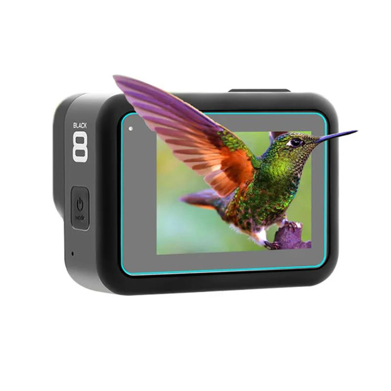 Pantalla de lente de vidrio templado, película protectora de pantalla LCD, funda protectora para GoPro Hero 8 Black Go pro Hero8 Action Camera - imagen 5