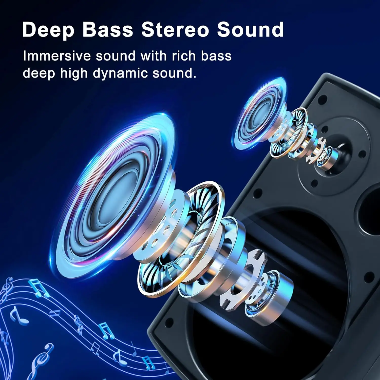 Herdio 800W 6,5 pulgadas Altavoces para exteriores Bluetooth Tweeter con cable impermeable Subwoofer montado en la pared para cine en casa de patio, 2 pares - imagen 5