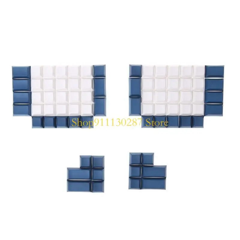 J1HC 76pcs PBT Keycap en blanco Diy Teclado mecánico Ergodox Perfil DSA Sin teclado impresión Conjunto para interruptores MX - imagen 3